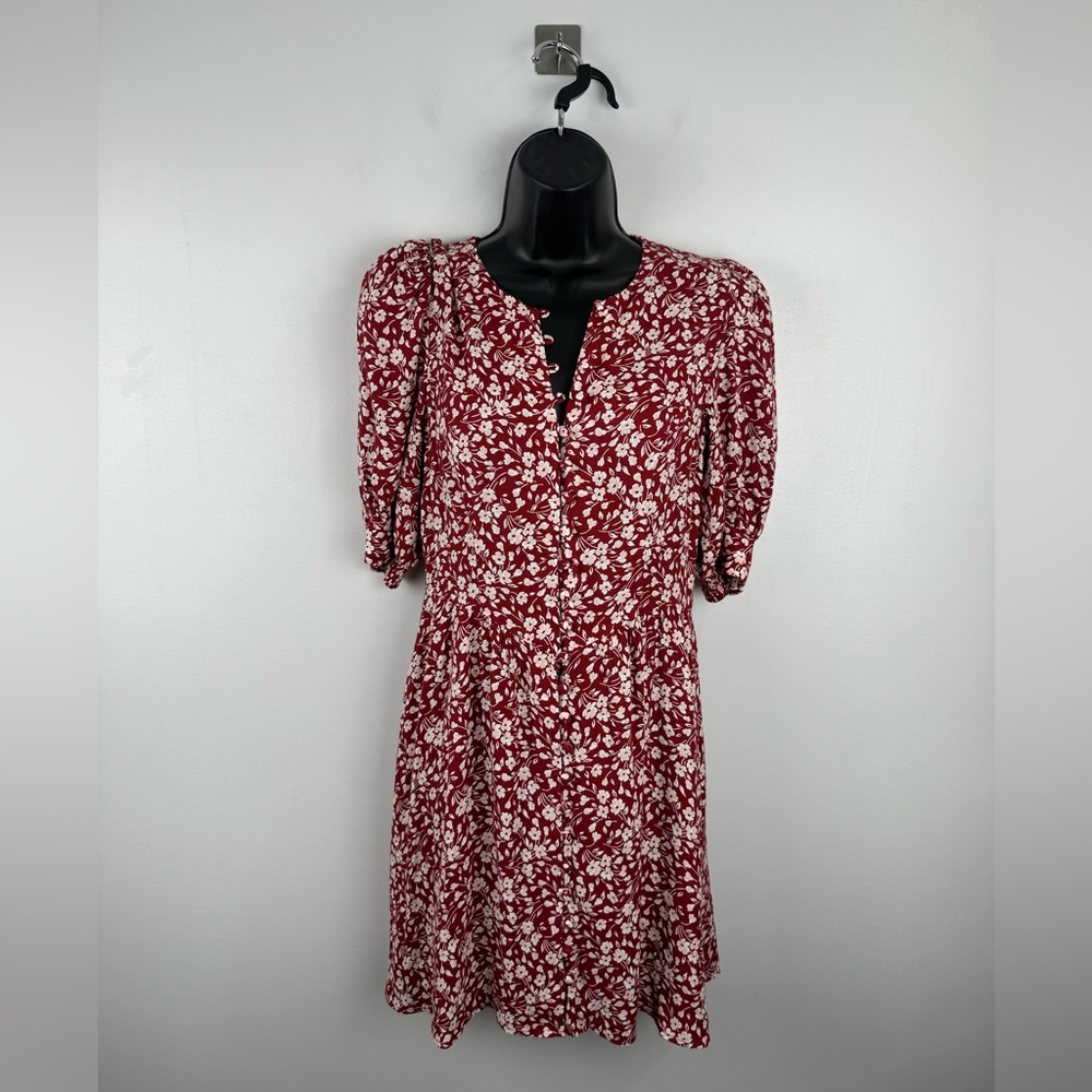 Reformation Women Laylin‎ Dress Red Floral Size 4